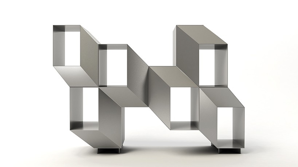 Charles Kalpakian turns optical illusion into Rocky shelving