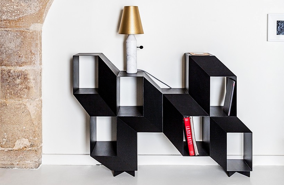 Charles Kalpakian turns optical illusion into Rocky shelving