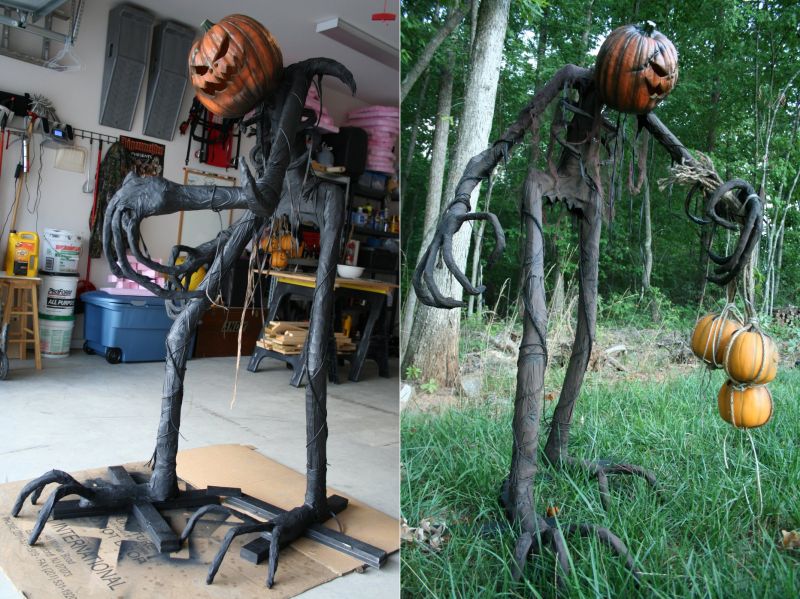 DIY scarecrow halloween decoration