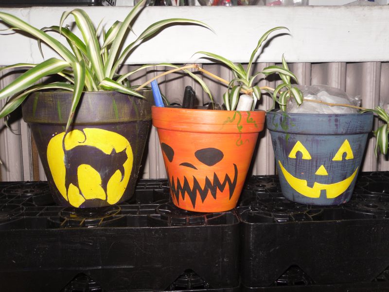 Flower Pot Halloween Decorations