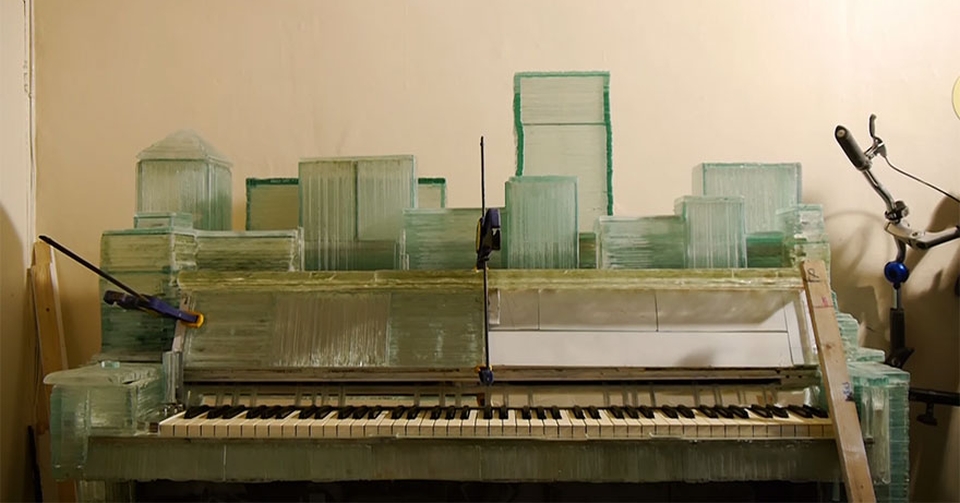 Glass Piano by Karlis Bogustovs