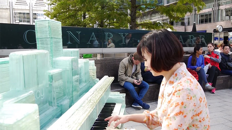 Glass Piano by Karlis Bogustovs