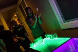 Infinity Glow LED beer pong table