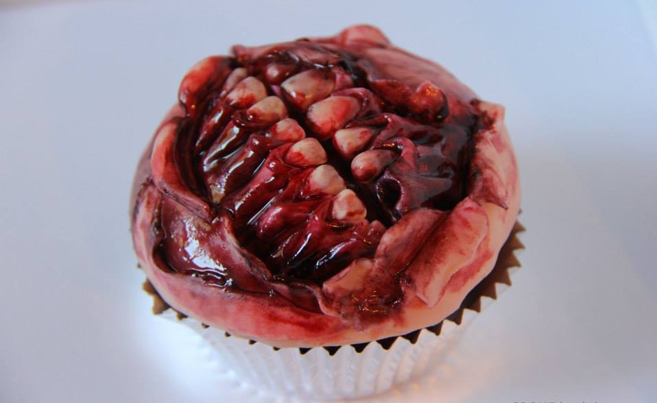 Zombie Mouth Cupcake