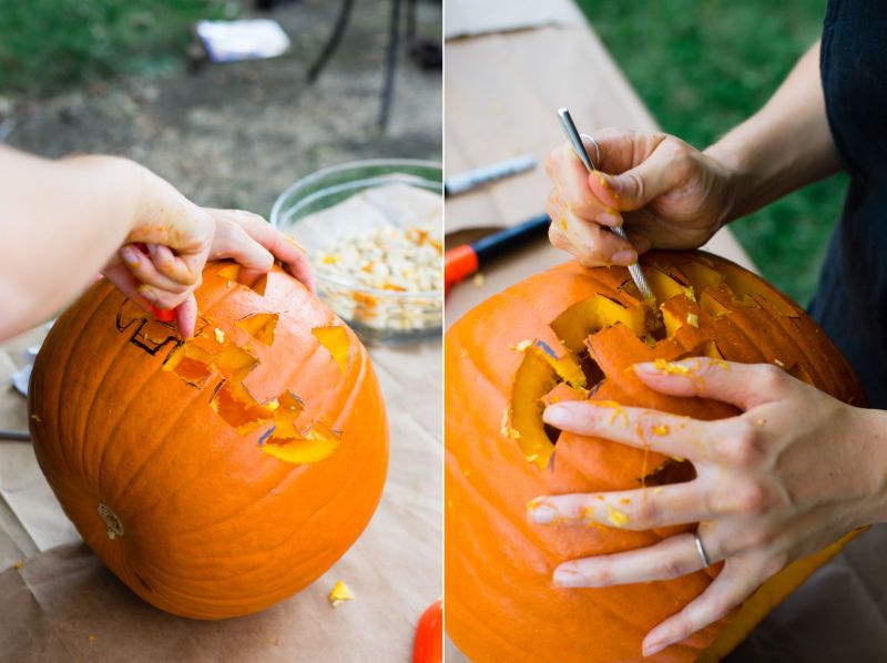 start carving from center first 