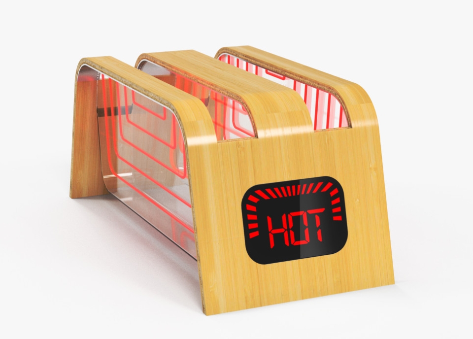 Bamboo and Glass Toaster by StumpfStudio