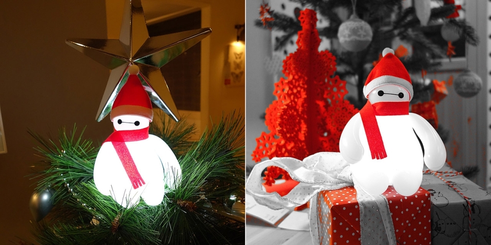 Baymax Lamp turns Santa Claus