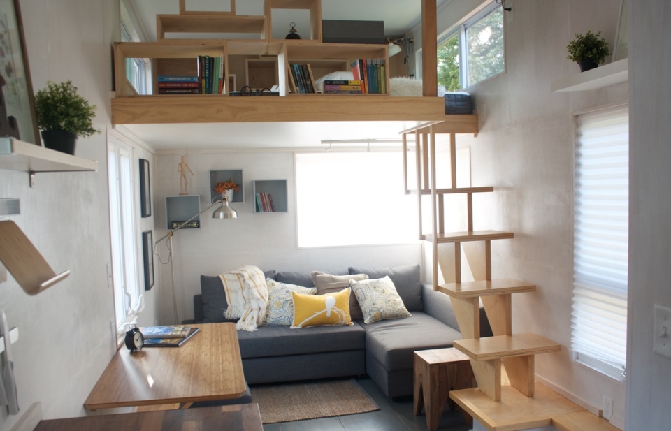 Living area with sleeping loft 