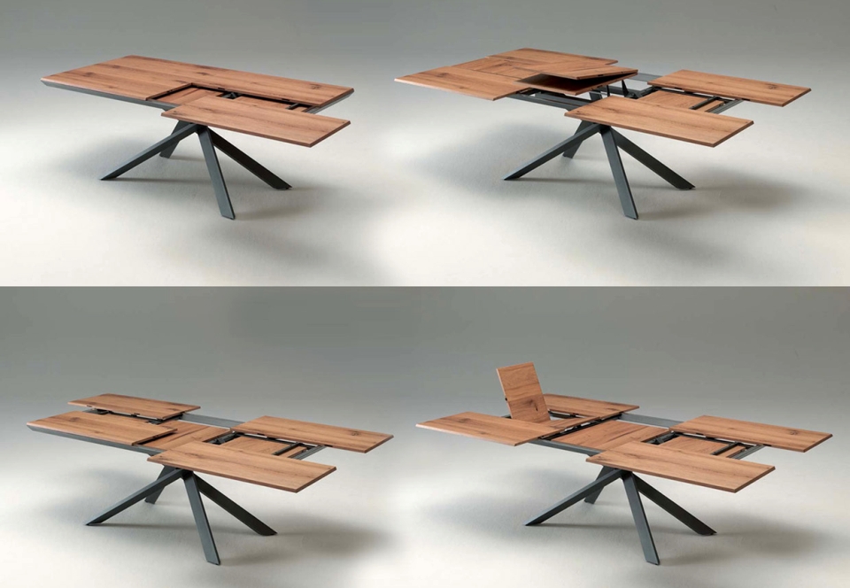 4 4 Extendable Dining Table By Ozzio Saves Space Looks Good