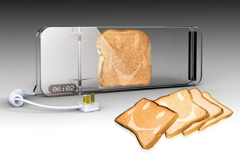 Toaster has TRANSPARENT panels on the side