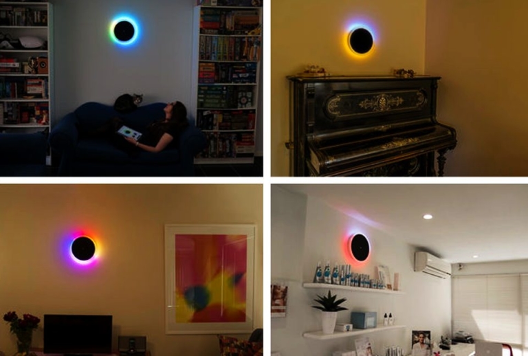 LED Light Clock turns your entire wall into a colorful timepiece Homecrux