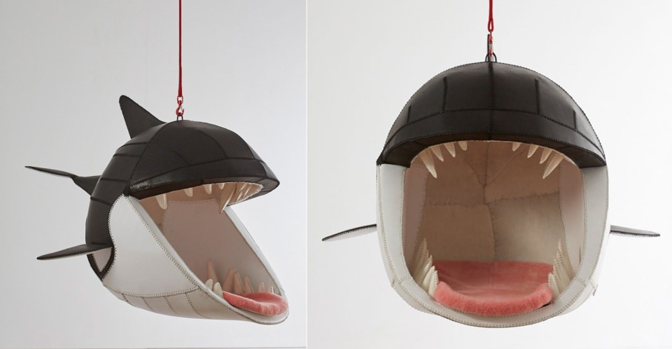 Monstera-deliciosa Animal Mouth Hanging Chairs by Porky Hefer