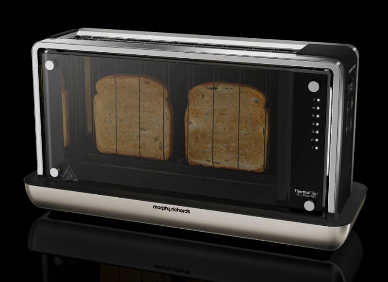 toaster with glass sides