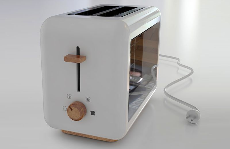 Transparent Glass Toaster