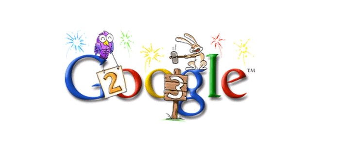 Google New Year Doodle 2003