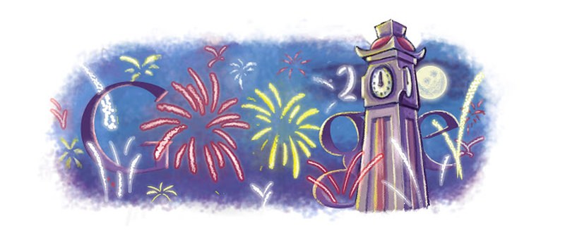 Google New Year Doodle 2010