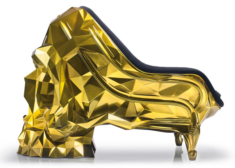 24-karat Gold Skull Armchair