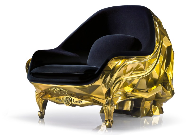 24-karat Gold Skull Armchair