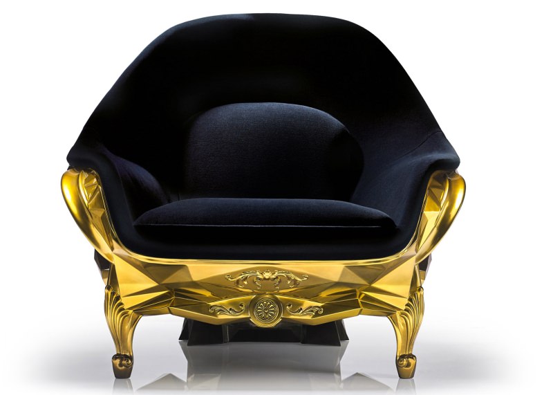 24-karat Gold Skull Armchair