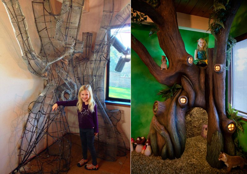 Dad brings fairytale treehouse straight into his daughter’s room