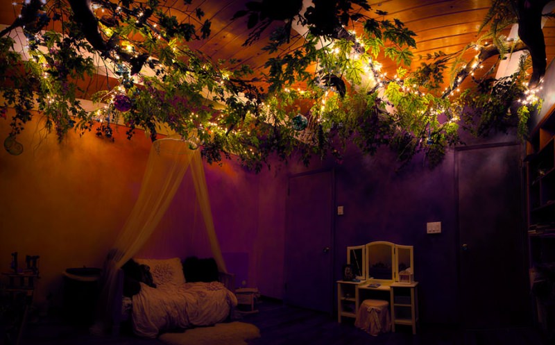 Dad brings fairytale treehouse straight into his daughter’s room