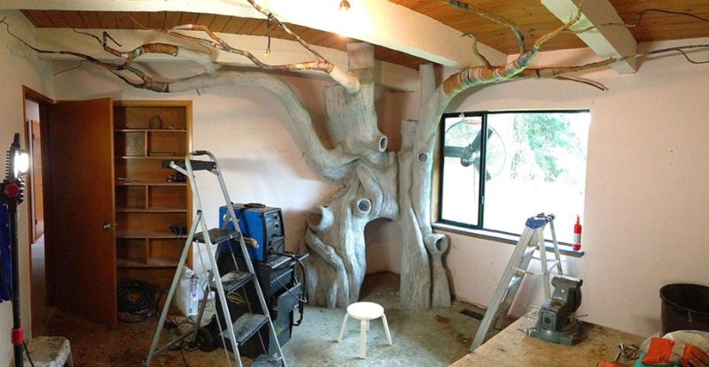 Dad brings fairytale treehouse straight into his daughter’s room