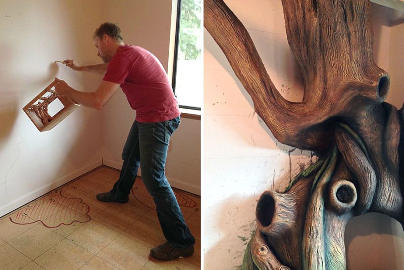 Dad brings fairytale treehouse straight into his daughter’s room