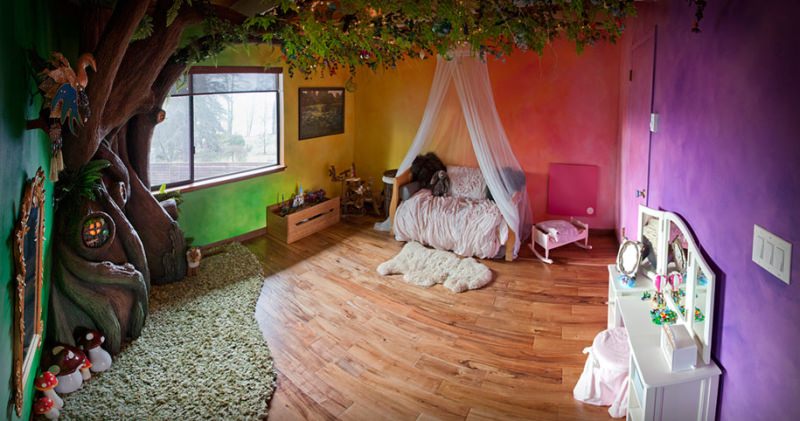 Dad brings fairytale treehouse straight into his daughter’s room