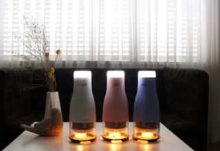 Lumir C LED lamp is powered by a small candle