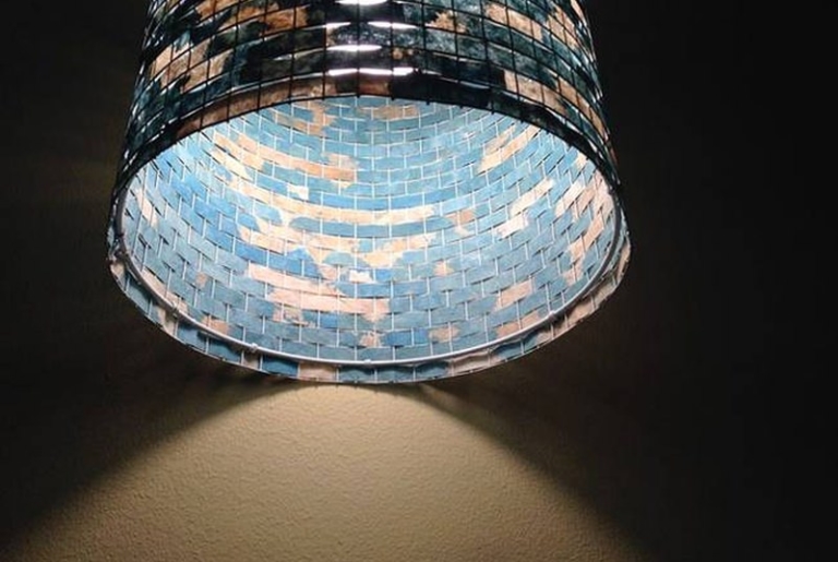 Vilma Farrell Turns Used Coffee Filters into RusticLooking Lampshades