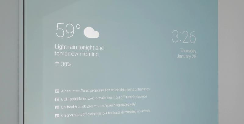 Android-powered bathroommirror imagined by Google engineer Max Braun