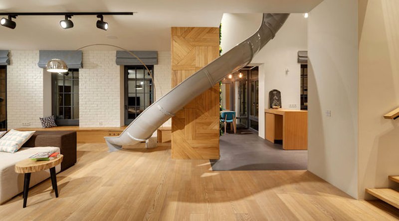 Ki Design Studio Slide in the Modern Apartment