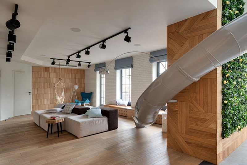 Ki Design Studio Slide in the Modern Apartment