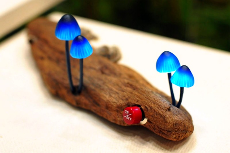 LED Mushroom Lights by Yukio Takano