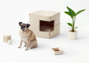 Cubic pet goods by Nendo