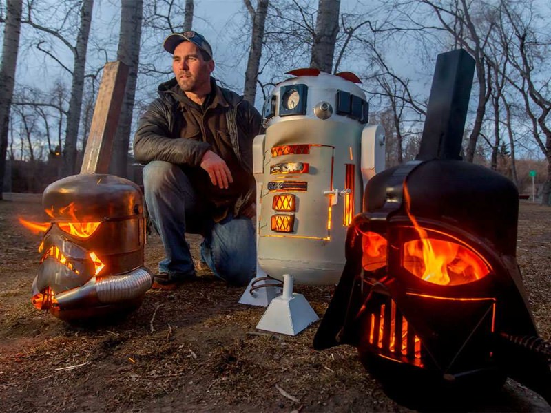 Determined Brother Builds Star Wars fire Pits to Help Ailing Sister