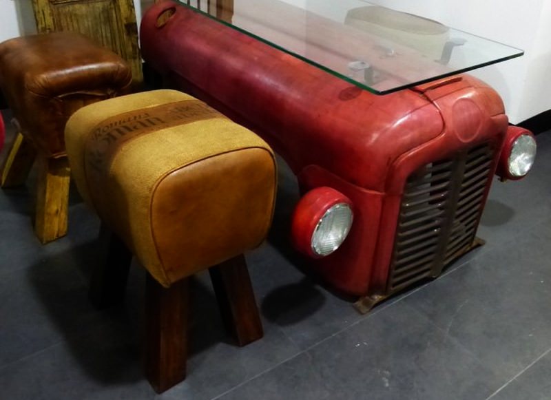 Salvaged Massey Ferguson tractor coffee table by Smithers of Stamford