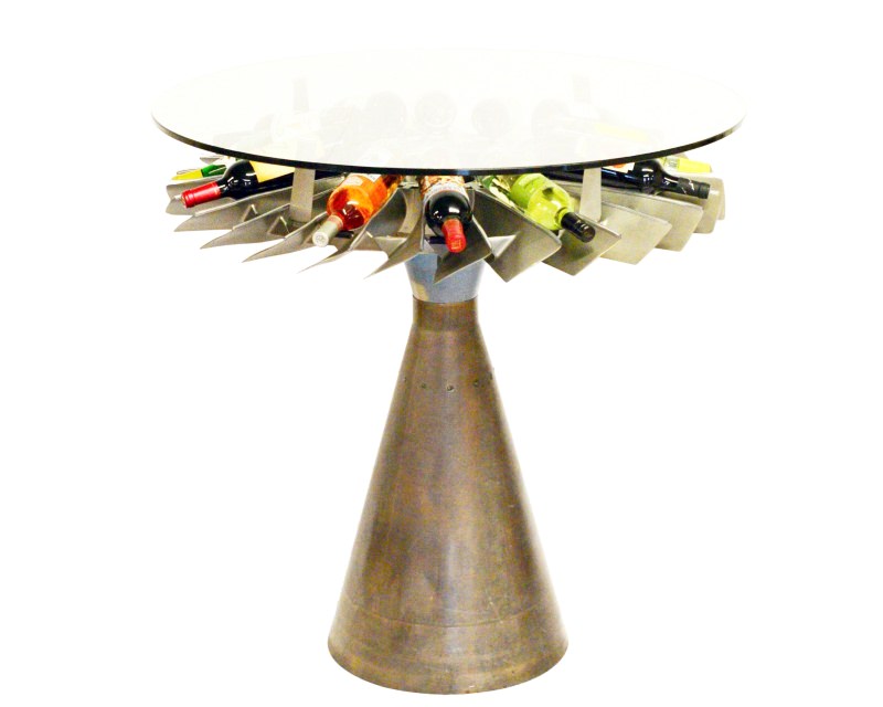 DC-9 JT8D Engine Rotor Wine Bottle Table