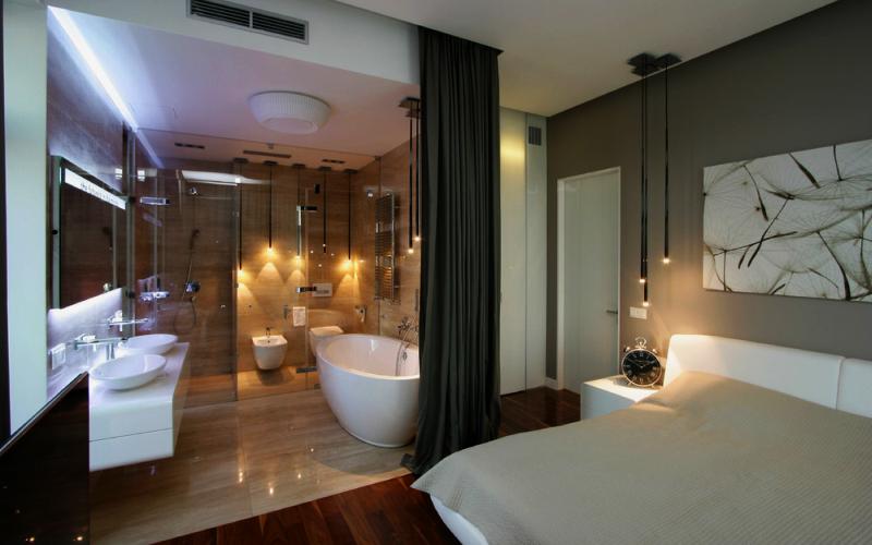 bathroom and bedroom