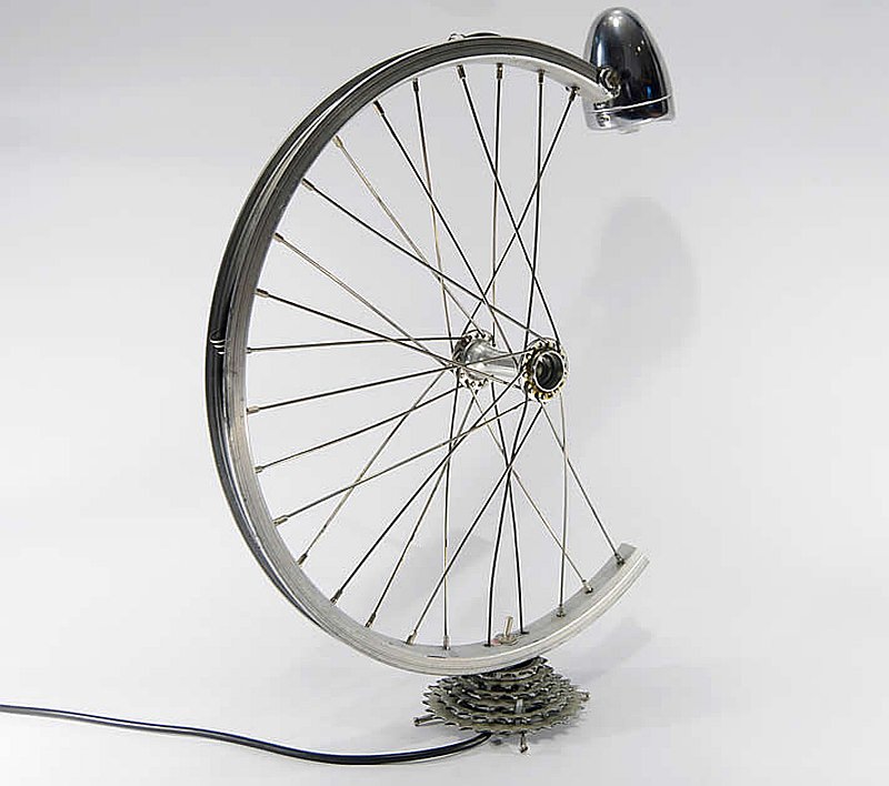 Bicycle parts desk lamp