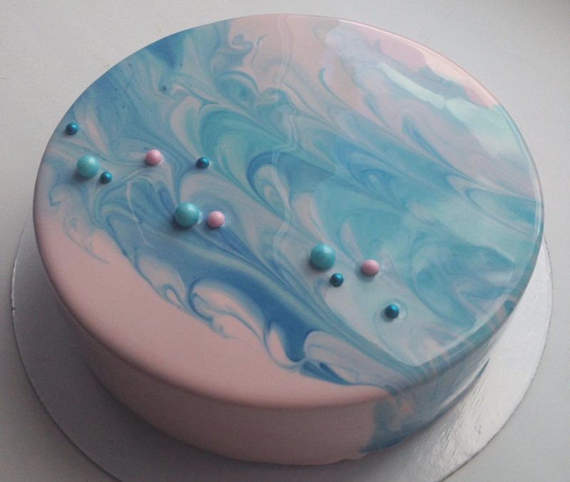 Marble mirror cake by Olga Noskovaa