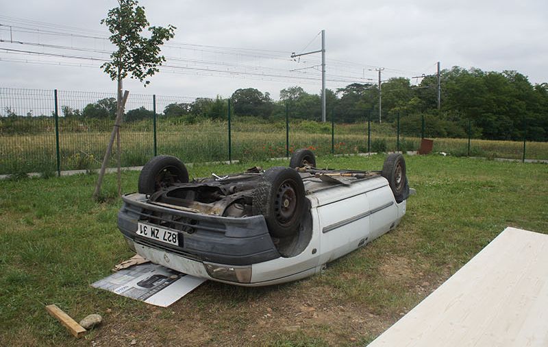 Upturned Car Ping Pong Table