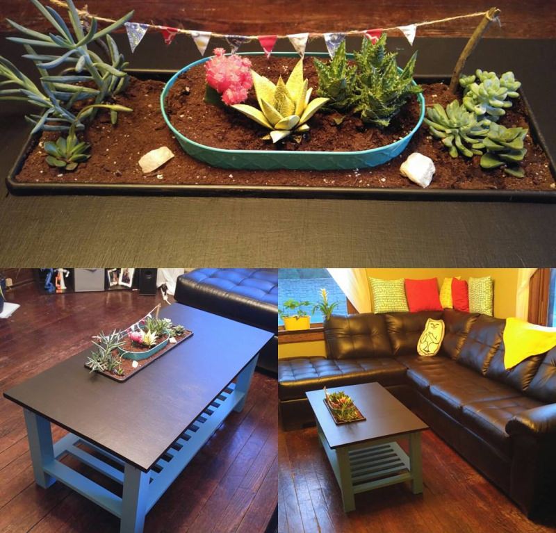 Coffee Table with Planter