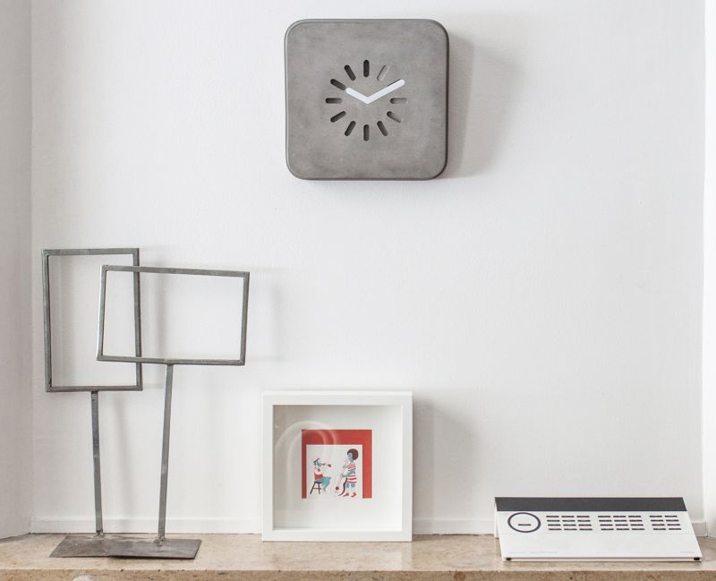 Life in progress concrete clock