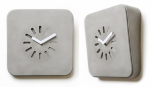 Life in progress concrete clock