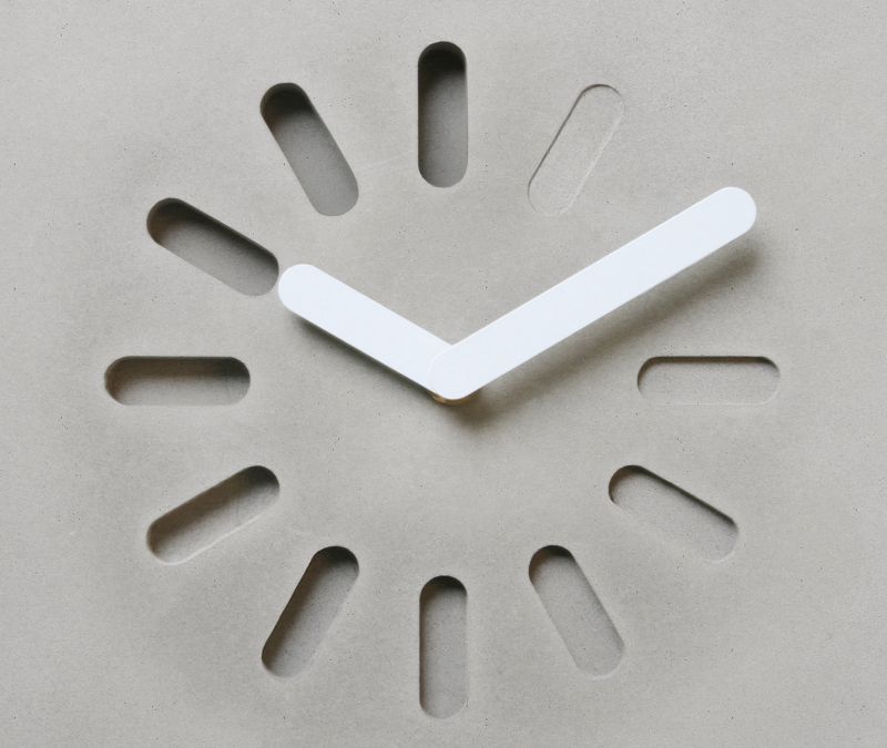 Life in progress concrete clock