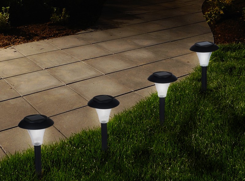 Solar powered path lights