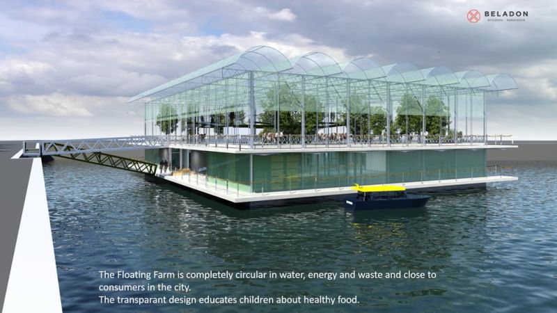 World’s first floating dairy farm