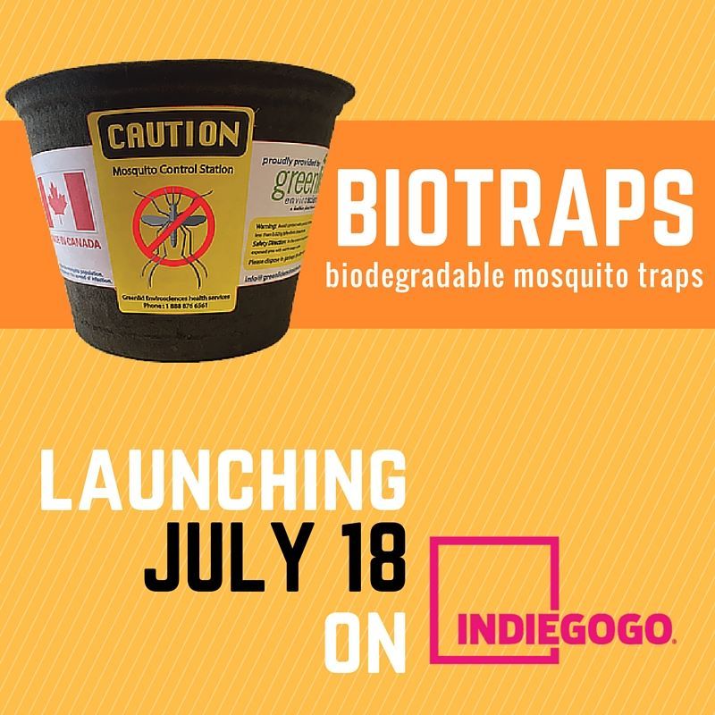 Biodegradable mosquito trap