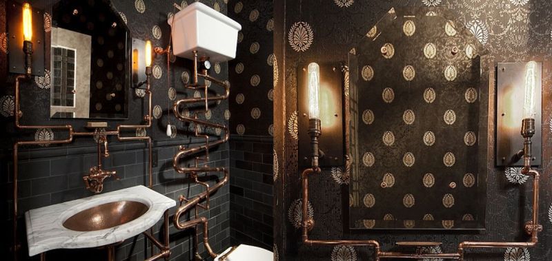 steampunk bathroom